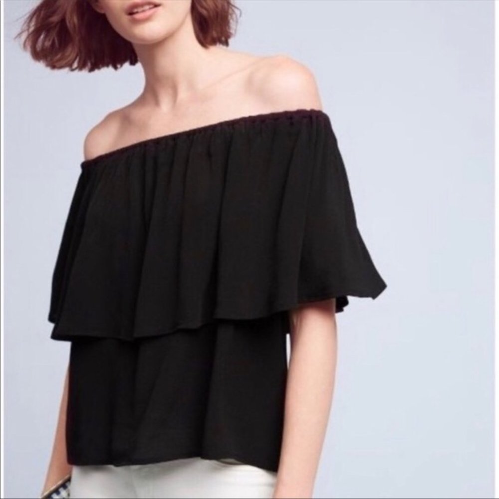 Anthropologie Holding Horses Off-Shoulder Top